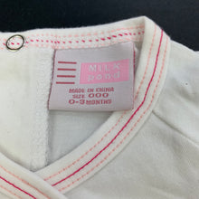 Load image into Gallery viewer, Girls Milk Pond, white stretchy romper, GUC, size 000,  