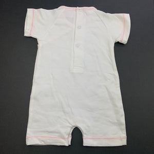 Girls Milk Pond, white stretchy romper, GUC, size 000,  