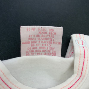 Girls Milk Pond, white stretchy t-shirt / top, FUC, size 000,  