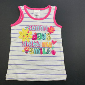 Girls Tiny Little Wonders, striped singlet / tank top, EUC, size 000,  