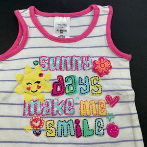 Girls Tiny Little Wonders, striped singlet / tank top, EUC, size 000,  