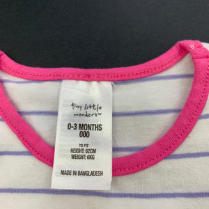 Girls Tiny Little Wonders, striped singlet / tank top, EUC, size 000,  