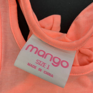 Girls Mango, soft feel casual summer dress, NEW, size 1, L: 46cm