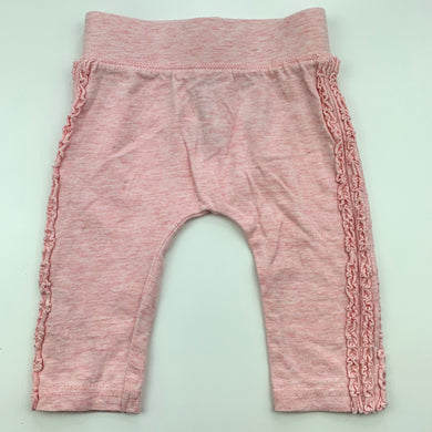 Girls Cotton On, pink marle stretchy leggings / bottoms, EUC, size 000,  