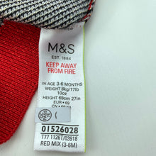Load image into Gallery viewer, Girls M&amp;S, red knitted sweater / jumper, deer, EUC, size 00,  