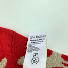 Load image into Gallery viewer, Girls M&amp;S, red knitted sweater / jumper, deer, EUC, size 00,  