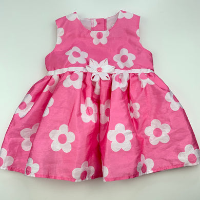 Girls George, lined lightweight floral party dress, EUC, size 00, L: 35cm