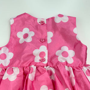 Girls George, lined lightweight floral party dress, EUC, size 00, L: 35cm