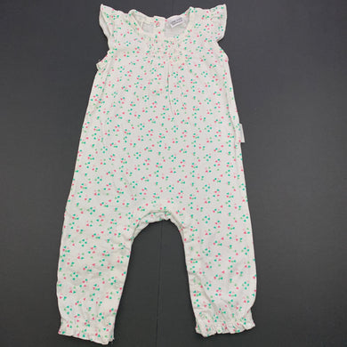 Girls purebaby, organic cotton romper, GUC, size 00,  
