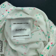 Load image into Gallery viewer, Girls purebaby, organic cotton romper, GUC, size 00,  