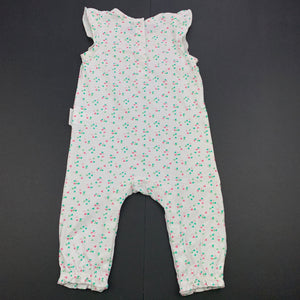 Girls purebaby, organic cotton romper, GUC, size 00,  