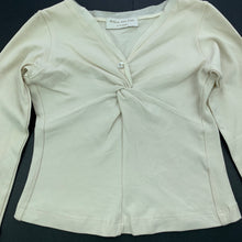 Load image into Gallery viewer, Girls Willow &amp; Finn, beige stretchy long sleeve top, GUC, size 4,  