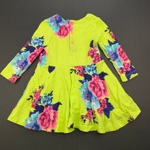 Load image into Gallery viewer, Girls Joules, floral cotton long sleeve casual dress, GUC, size 0, L: 40cm