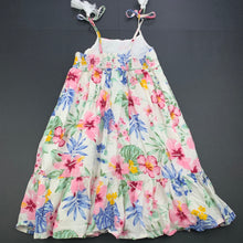 Load image into Gallery viewer, Girls Milkshake, lined floral cotton summer dress, EUC, size 3, L: 62cm