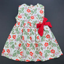 Load image into Gallery viewer, Girls lightweight, floral cotton dress, no labels, armpit to armpit: 23cm, GUC, size 0, L: 41cm