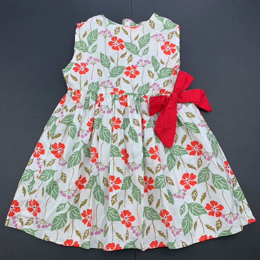 Girls lightweight, floral cotton dress, no labels, armpit to armpit: 23cm, GUC, size 0, L: 41cm