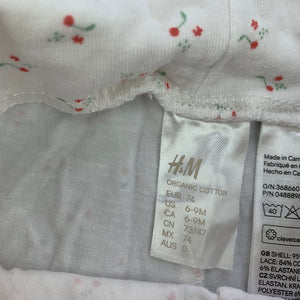 Girls H&M, white leggings / bottoms, cherries, GUC, size 0,  