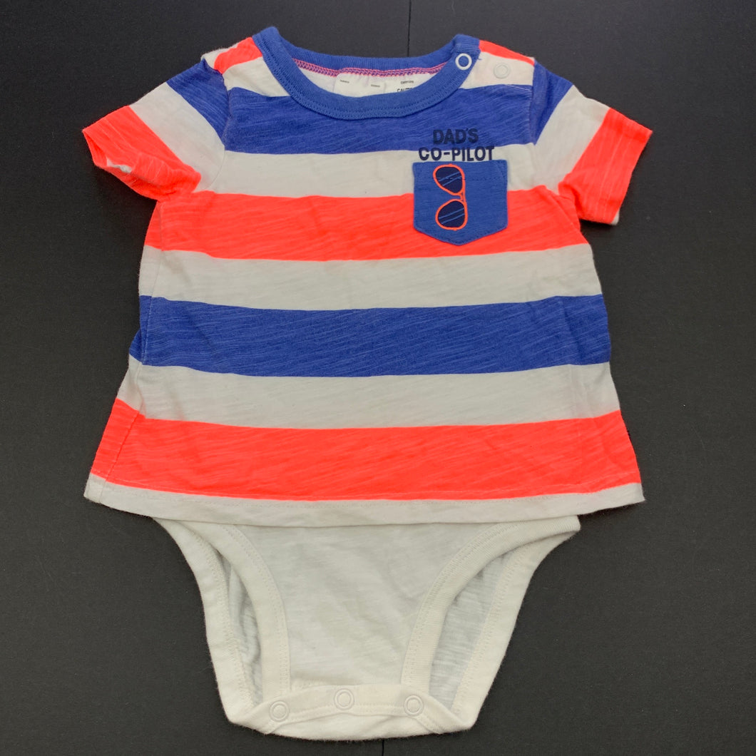 Boys Osh Kosh, all-in-one cotton romper, GUC, size 00,  