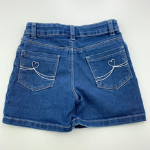 Load image into Gallery viewer, Girls Emerson, blue stretch denim shorts, adjustable, EUC, size 6,  