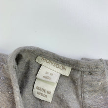 Load image into Gallery viewer, Girls Monsoon, grey cotton &amp; tulle party dress, GUC, size 1, L: 46cm