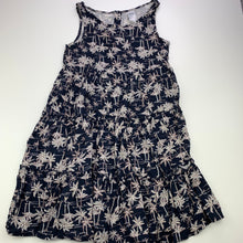 Load image into Gallery viewer, Girls Anko, navy lightweight casual dress, EUC, size 7, L: 68cm