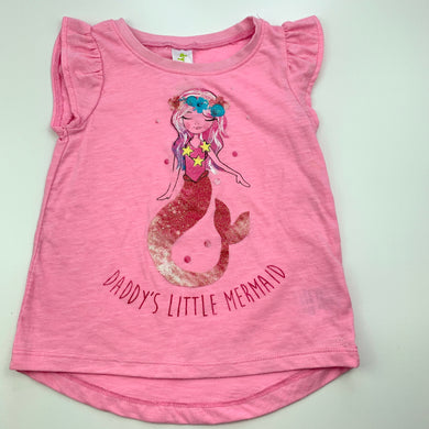 Girls Dymples, pink t-shirt / top, mermaid, GUC, size 1,  