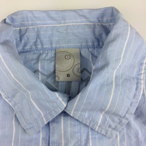 Boys Target, blue cotton short sleeve shirt, surf, GUC, size 6