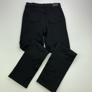 Girls Target, black stretchy casual pants, adjustable, Inside leg: 55cm, EUC, size 8,  