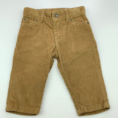 Boys Carters, corduroy cotton pants, adjustable, EUC, size 00,  