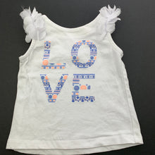 Load image into Gallery viewer, Girls Target, white singlet / tank top, GUC, size 000,  