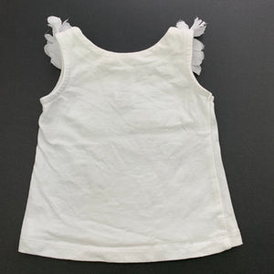 Girls Target, white singlet / tank top, GUC, size 000,  