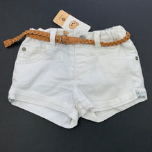 Load image into Gallery viewer, Girls Target, lightweight strech denim shorts, adjustable, NEW, size 00,  