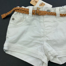 Load image into Gallery viewer, Girls Target, lightweight strech denim shorts, adjustable, NEW, size 00,  