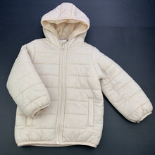 Load image into Gallery viewer, Girls Anko, beige hooded puffer jacket / coat, EUC, size 4,  
