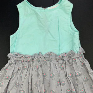 Girls Country Road, lightweight cotton summer dress, GUC, size 0, L: 41cm