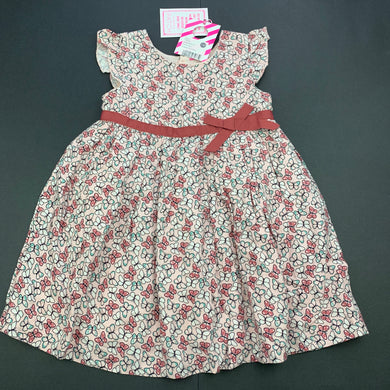 Girls Pumpkin Patch, cotton lined party dress, butterflies, NEW, size 0, L: 47cm