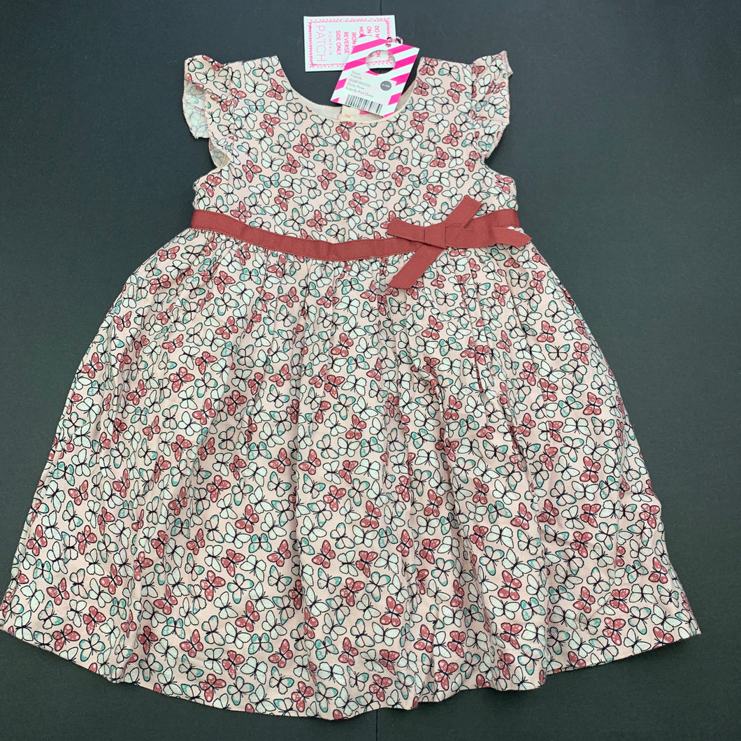 Girls Pumpkin Patch, cotton lined party dress, butterflies, NEW, size 0, L: 47cm