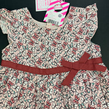 Load image into Gallery viewer, Girls Pumpkin Patch, cotton lined party dress, butterflies, NEW, size 0, L: 47cm