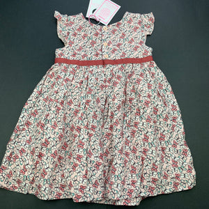Girls Pumpkin Patch, cotton lined party dress, butterflies, NEW, size 0, L: 47cm