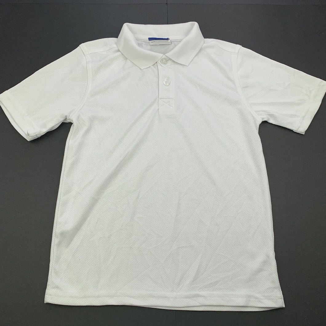 unisex ANCO School, white polo shirt / top, EUC, size 6,  