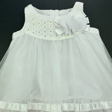 Load image into Gallery viewer, Girls Target, lined tulle &amp; broderie party dress, EUC, size 0, L: 49cm
