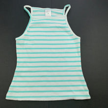 Load image into Gallery viewer, Girls Target, blue stripe stretchy singlet top, GUC, size 7,  