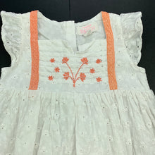 Load image into Gallery viewer, Girls Pumpkin Patch, lined broderie cotton party dress, FUC, size 0, L: 42cm