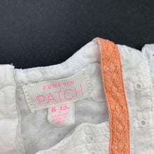 Load image into Gallery viewer, Girls Pumpkin Patch, lined broderie cotton party dress, FUC, size 0, L: 42cm