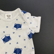 Load image into Gallery viewer, Boys Target, cotton bodysuit / romper, foxes, FUC, size 0000,  
