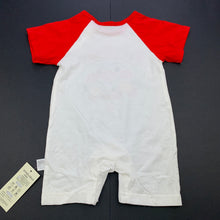Load image into Gallery viewer, Boys XINGUOGUO, red &amp; white cotton romper, NEW, size 6 months,  