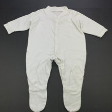 Load image into Gallery viewer, unisex white, cotton coverall / romper, EUC, size 00,  