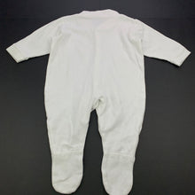 Load image into Gallery viewer, unisex white, cotton coverall / romper, EUC, size 00,  