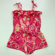 Load image into Gallery viewer, Girls Fun Spirit, lightweight floral cotton summer playsuit, GUC, size 1,  