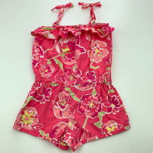Load image into Gallery viewer, Girls Fun Spirit, lightweight floral cotton summer playsuit, GUC, size 1,  